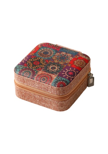 Youtek Vintage Seyahat Çantası Takı Organizatörü - Şık Ve Pratik Aksesuar Saklama Kutusu Çok Renkli