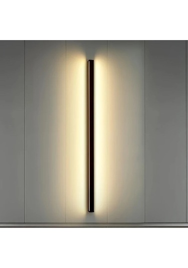 Fastbuy Modern Led Duvar Apliksi 80 Cm 31.59 İnç, Anahtar Kontrollü, Sıcak Beyaz Işık, Ahşap, Oturma/yatak/yemek Odası Ahşap