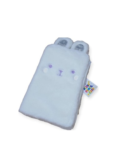 Sevimli Tavşan Kulaklı Kalem Kutusu Peluş, 14x26 Cm Çok Renkli