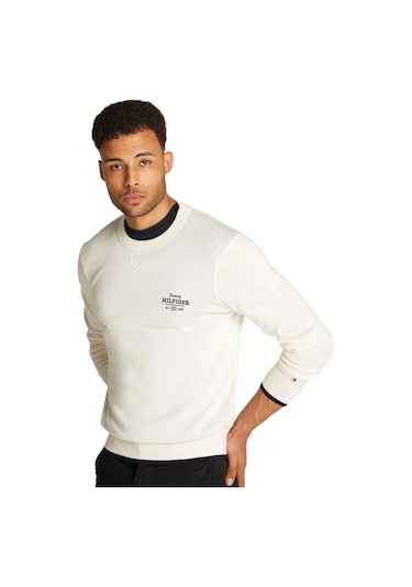 Tommy Hilfiger Erkek Krem Regular Fit Kazak Çok Renkli
