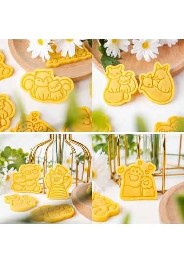 Karikatür Hayvan Kurabiye Kesici Seti Ev Yapımı Bisküvi 0009 Diğer