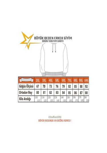 Starbattal Büyük Beden Bisiklet Yaka Cepli Sweat Double Face Pike 25702 Lacıvert Lacivert