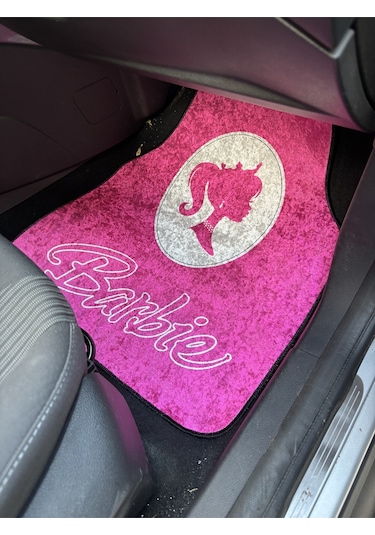 Lüx Oto Halı Paspas Desenli Yıkanabilir Universal Her Araca Uyumlu Barbie