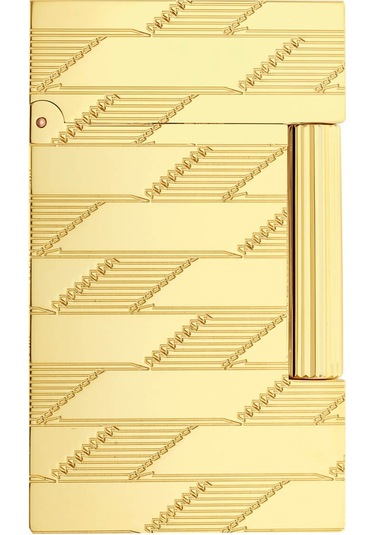 S.t. Dupont Ligne 2 Monogram 1872 Guilloche Çakmak C16178 Altın