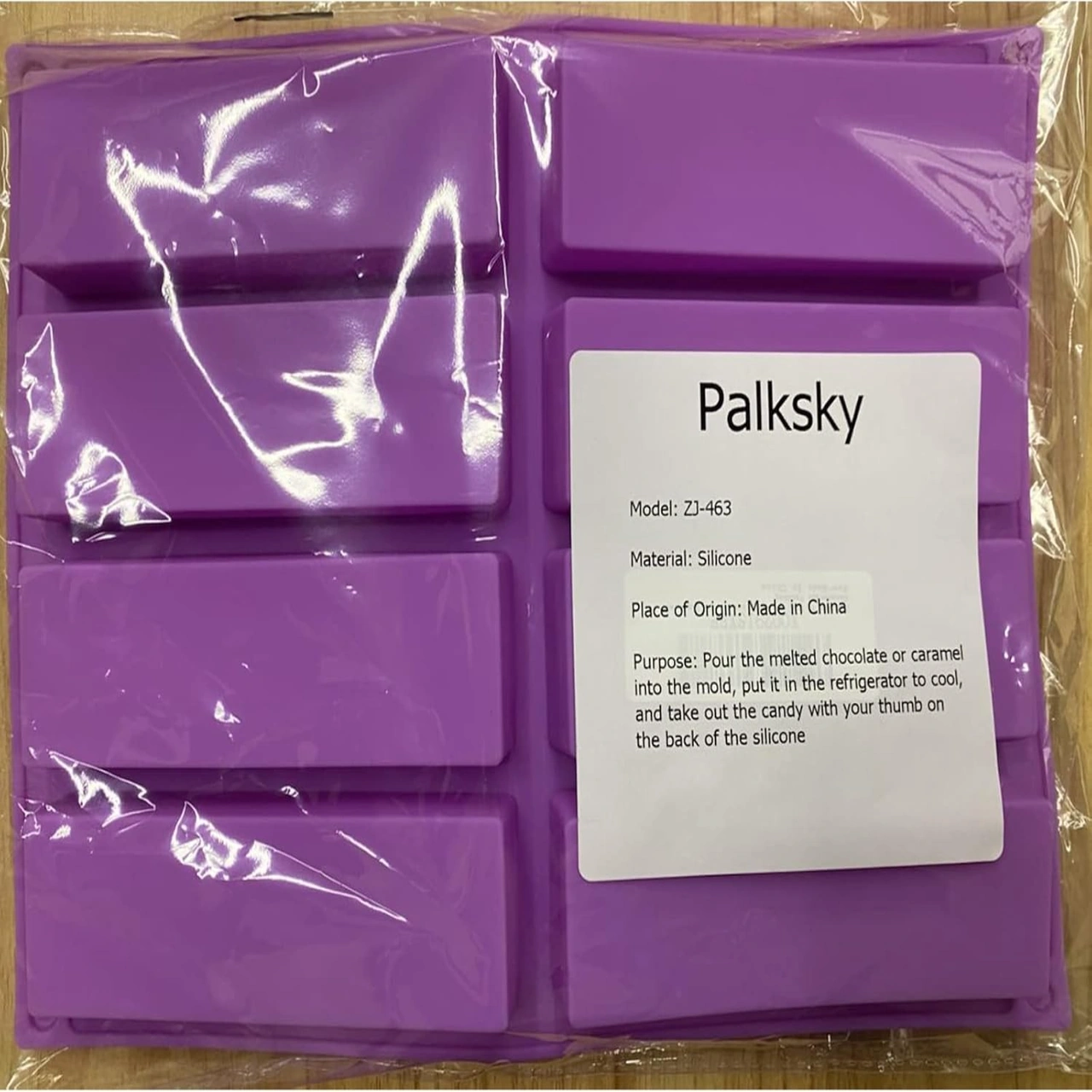 Yaleker Palksky 2 Adet Silikon Kalıp, 8 Dikdörtgen Kuvvet Barı, Besin Barı, Truffle, Brownie, Kek İçin Pişirme Formu MOr