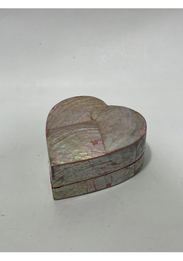 Sedef Kaplama Kalp Model Kadife Hediye Kutusu Büyük-model 2