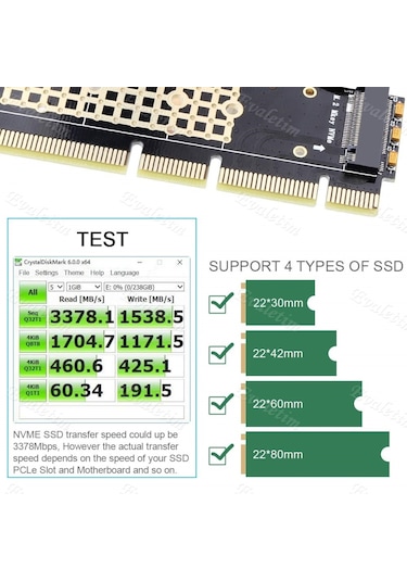 M.2 Nvme Ssd To Pcıe Card M2 Key 4395A Express 960 Evo Kart Çevir