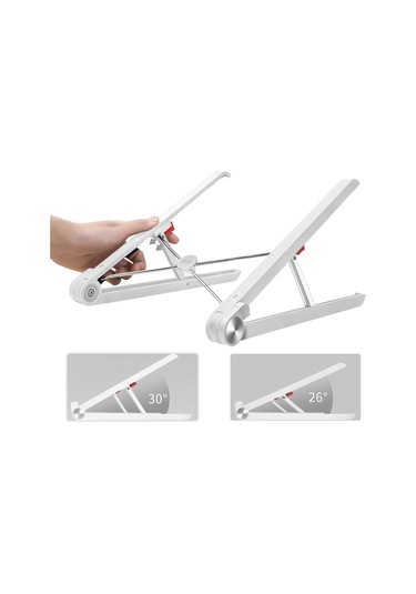 Bix Saiji X1 Alüminyum Notebook Laptop Standı Beyaz