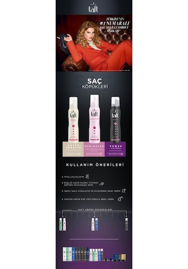 Taft True Volume Esnek Hacim Veren Ekstra Güçlü Saç Köpüğü 150 ML