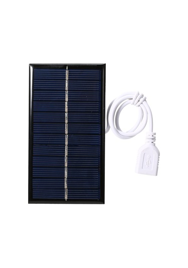 Moveevo 6v 1w Usb Çıkışlı Polikristal Güneş Paneli - Taşınabilir Cep Telefonu, Power Bank Şarj Cihazı 11x6cm