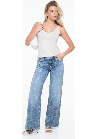 Guess Indigo Relaxed Fit Kadın Jean Pantolon W6ga2kd1069 Mavi