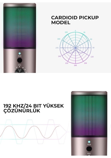 Havit Gamenote Gk61 Rgb Gaming Profesyonel Oyuncu Yayıncı Mikrofonu