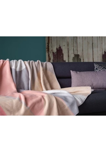 Doqu Scala Battaniye Çift Kişilik Pudra Diğer