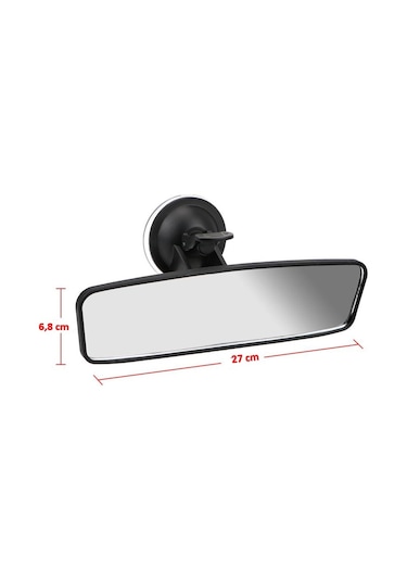 İç Dikiz İlave Ayna 270 Mm 360 Derece Ayarlı Vantuzlu
