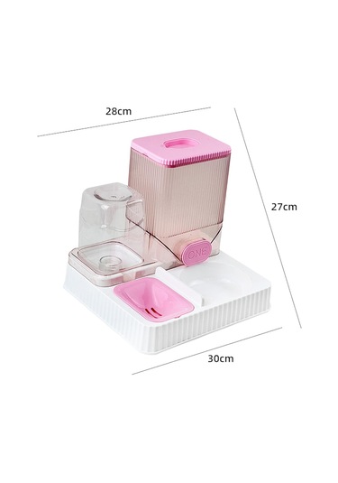 Suntek Otomatik Kedi Tiryakisi Besleyici Pet Içme Kasesiz-pembe