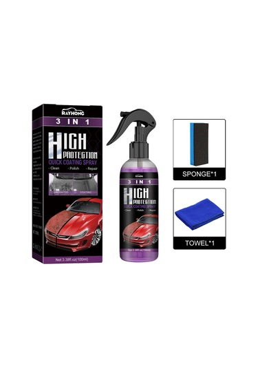 Geeksen Rayhong 100ml Otomobil Boya Spreyi: 3'ü 1 Arada Hızlı Koruma, Renk Değiştirme Ve Temizleme Kaplama Seti