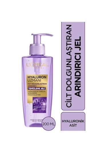 L'Oreal Paris Hyaluron Uzmanı Cilt Dolgunlaştıran Temizleme Jeli 200 ML