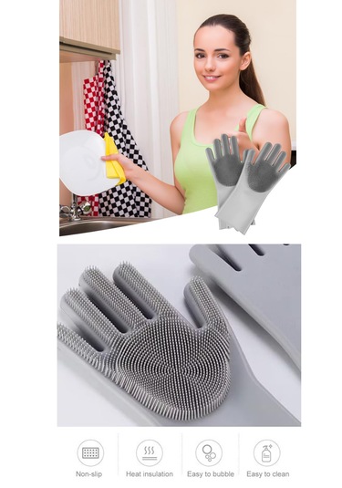 Çarşı Hanem Silikon Mutfak Temizlik Bulaşık Yıkama Eldiveni