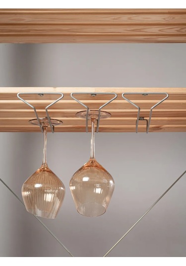 İlwi Mutfak İçin Asılı Kadeh Tutucu 3 Ad 430654596 Gri