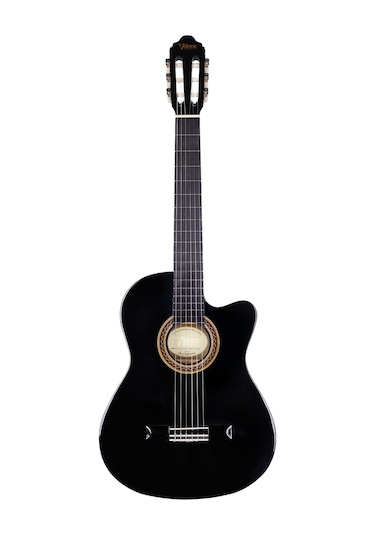 Valencıa Vc104thncbk Klasik Gitar 4/4 Siyah Sap Çelikli İnce Kas