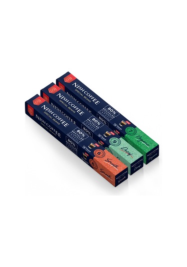 Nish Coffee Nespresso Uyumlu Kapsül Kahve 3'lü Set Smooth,decaf, Organik -30 Adet Kapsül Kahve