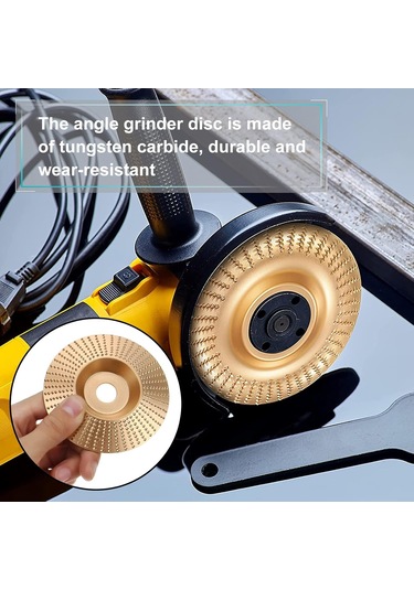 Tungsten Karbür Taşlama Tekerleği Paketi 3 Odun Oyma Diskleri 4 'veya 4 1/2' Açılı Taşlama