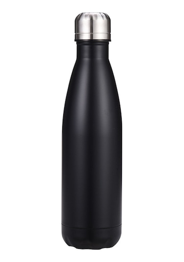500ml Çift Duvar Paslanmaz Çelik Su Şişesi Termos Şişe Sıcak Ve Soğuk Tutun Yalıtımlı Vakum Şişesi Spor Siyah Diğer