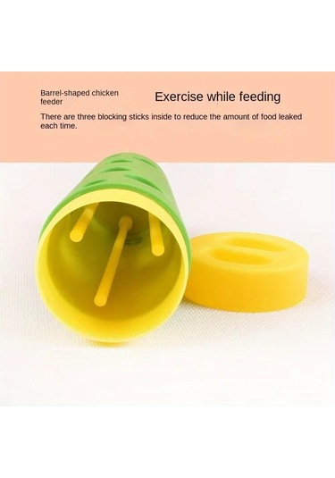 Primepickings Yeşil - 1 Adet Dayanıklı Tavuk Ödül Oyuncağı, Dökülme Önleyici Delikli