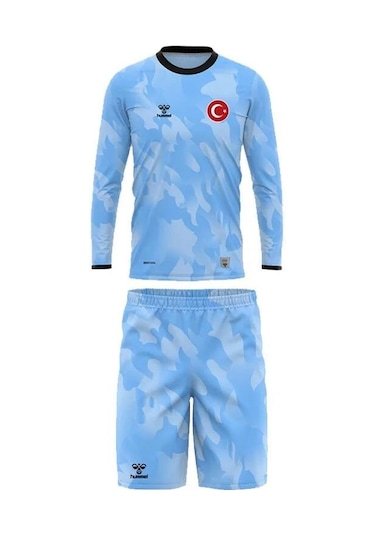 Hummel Elegance Milli Takım Kaleci Forma Takımı Buz Mavi
