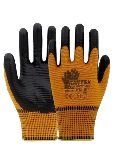 Sarı Tırtıklı İş Eldiveni İşçi Eldiveni İnşaat Bahçe Eldiveni Xl