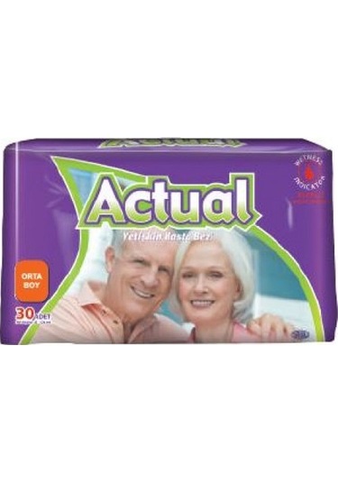 Actual Yetişkin Hasta Bezi Orta Boy M 30'Lu