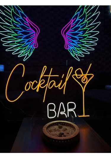 Twins Led Cocktail Bar Yazılı Ve Şekilli Neon Tabela Gün Işığı Model:model:39253366 Gün Işığı