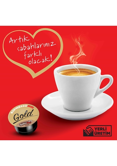 Espressomm® Tchibo Cafissimo Makineleri İle Uyumlu Gold Kapsül Kahve 10 x 10'lu