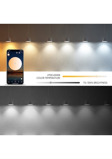 Konesam 10w Wifi Akıllı Ampul, Rgb+cct 16m Renk, Alexa/google Ses Kontrolü, E27, 190-240v, Dimmable Çok Renkli