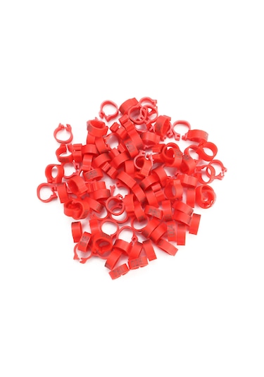 Yuntech01 8mm Sarı Kuş Ayak Halkası, Rakamlı Tespit Halkası, Basit Kapan Deseni, 100 Adet/paket, Dayanıklı Plastik, Güvercin Ve Yetişkin Kuşlar İçin