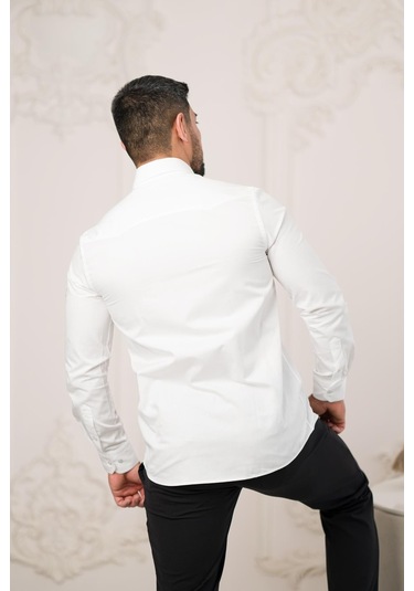 Paul Martin Çift Kapak Cepli Pamuklu Slimfit Gömlek 001