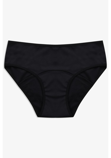 2 Adet Siyah Yıkanabilir Regl Peroid Destek Külodu 5300-a2 Siyah