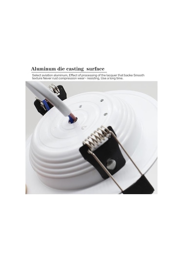 Sıcak Beyaz 10 Adet Led Downlight 220v Yuvarlak Gömme Armatürler 18w 15w 12w 9w 7w Tavan Spot Aşağı Işıklar Mutfak Oturma Odası Ofis Için 7w