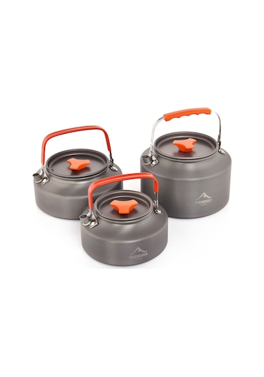 Neevoyu 1.6l Hafif Alüminyum Kamp Çaydanlığı - Doğa Yürüyüşü Ve Kamp İçin Taşınabilir Gümüş