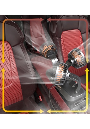 Yaozixa Araba Fani 12v, 3 Ağızlı, 2 Hızlı, 360 Dönebilen, Soğutucu, Kamyon-van-utility İçin, Park Numara Kartı Dahil