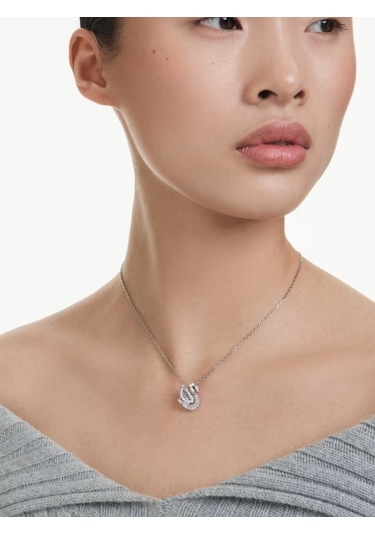 5732412 Swarovski Kolye Swan:pend Whıte Whı/rhs Metalik