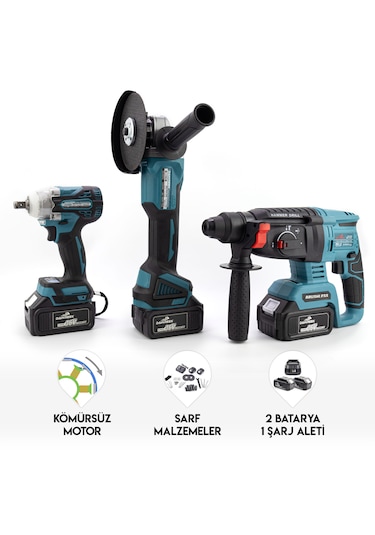 Dawreek Üçlü Set MK350 2B1Ş (Ş.Spral+S.Sıkma+Ş.Hilti)