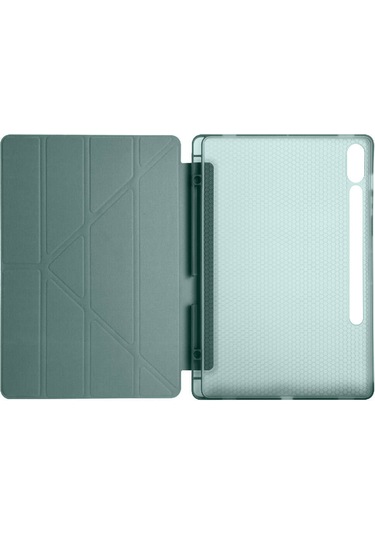 Samsung Galaxy Uyumlu Tab S10 Plus X820 12.4 İnç Katlanabilir Kalemlikli Standlı Akıllı Kılıf Kapaklı Kılıf
