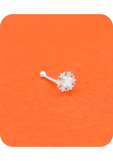 925 Ayar Gümüş Hızma Zirkon Taşlı Kar Tanesi Hızma St332 Gümüş