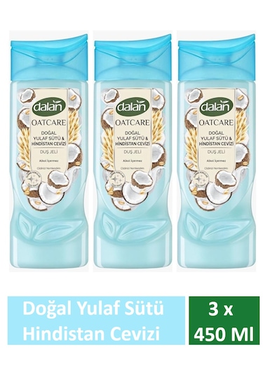 Dalan Duş Jeli Oatcare Yulaf Sütü Ve Hindistan Cevizi 450 Ml X 3 Adet