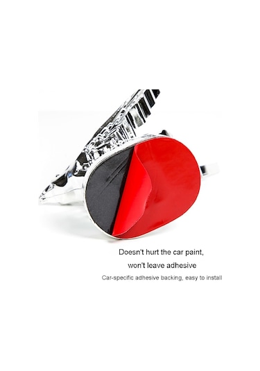 Sones Araba Kaputu Dekorasyonu 3d Yayılmış Kanatlar Uçan Kartal Modifikasyonu Evrensel Araç Amblemi Gümüş