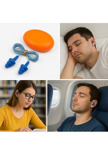 Truly Çam Tipi Kulak Tıkacı Ipli, Su Geçirmez, Yıkanabilir, Silikon, Uyku Ve Yüzme Için 21 Db Gürültü Azaltma