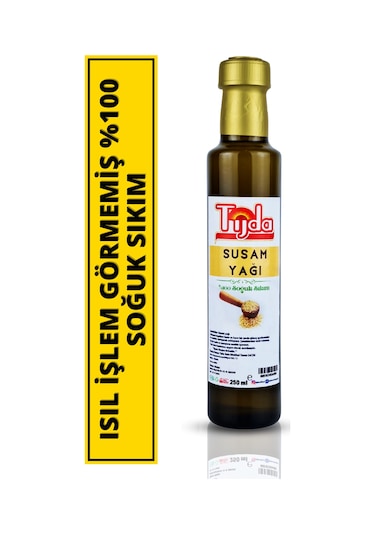 Tijda Susam Yağı Organik İçilebilir %100 Soğuk Sıkım 250 ML