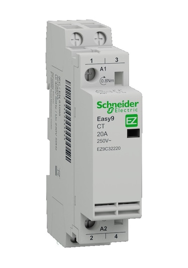 Schneider Electric EZ9C32220 2x20A 2No Sessiz Kontaktör 240Vac