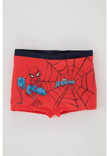 Defacto Erkek Bebek Marvel Spiderman Deniz Şortu Z6770A223HSRD93 Kırmızı
